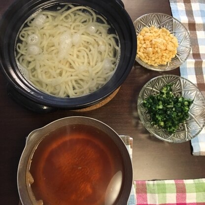 めんつゆが無くても簡単に美味しい釜揚げうどんが食べられました(*´꒳`*)
ありがとうございました☺︎